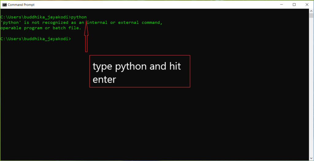 check python has installed on windows 10