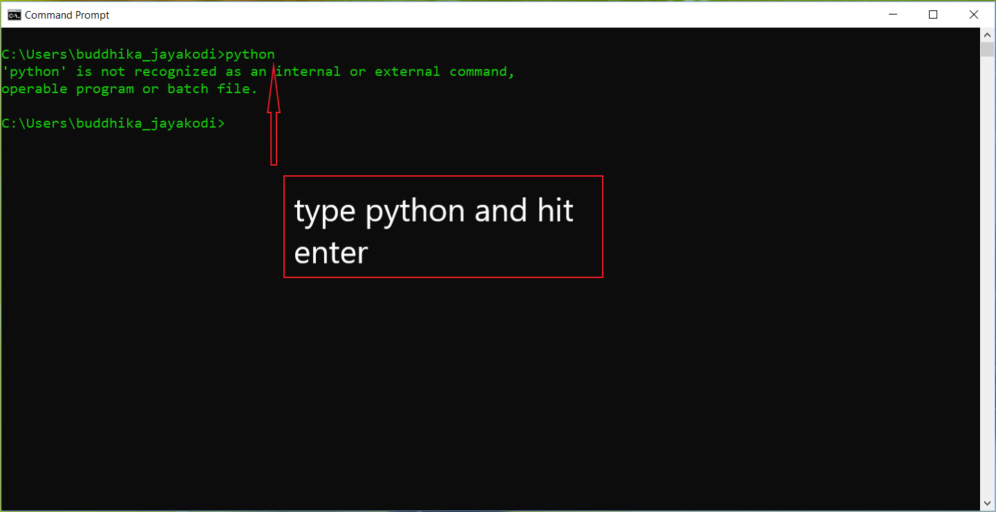 how to install python in cmd windows