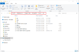 mongodb normally reside